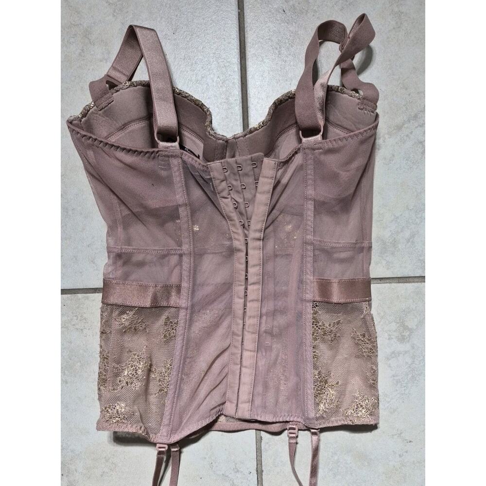 victorias secret very sexy pink nude lace bra corset lingerie 34C - Picture 6 of 13